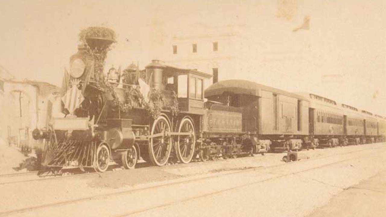 Primera locomotora Carolina americana que va arribar a Vilanova, 1881
