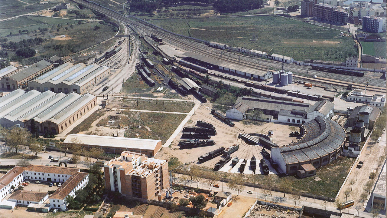 Vista aèria del Museu, any 1967