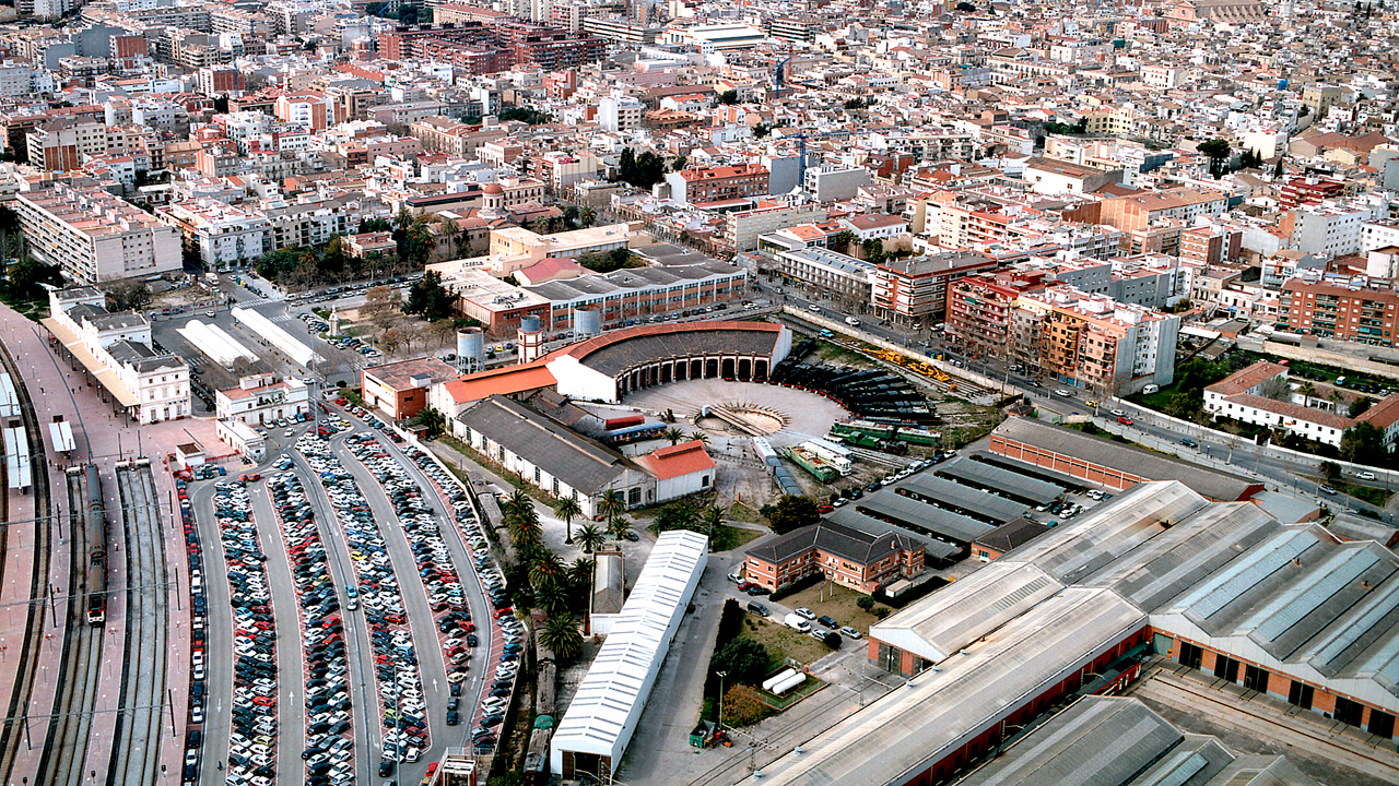 Vista aèria del Museu, any 2002